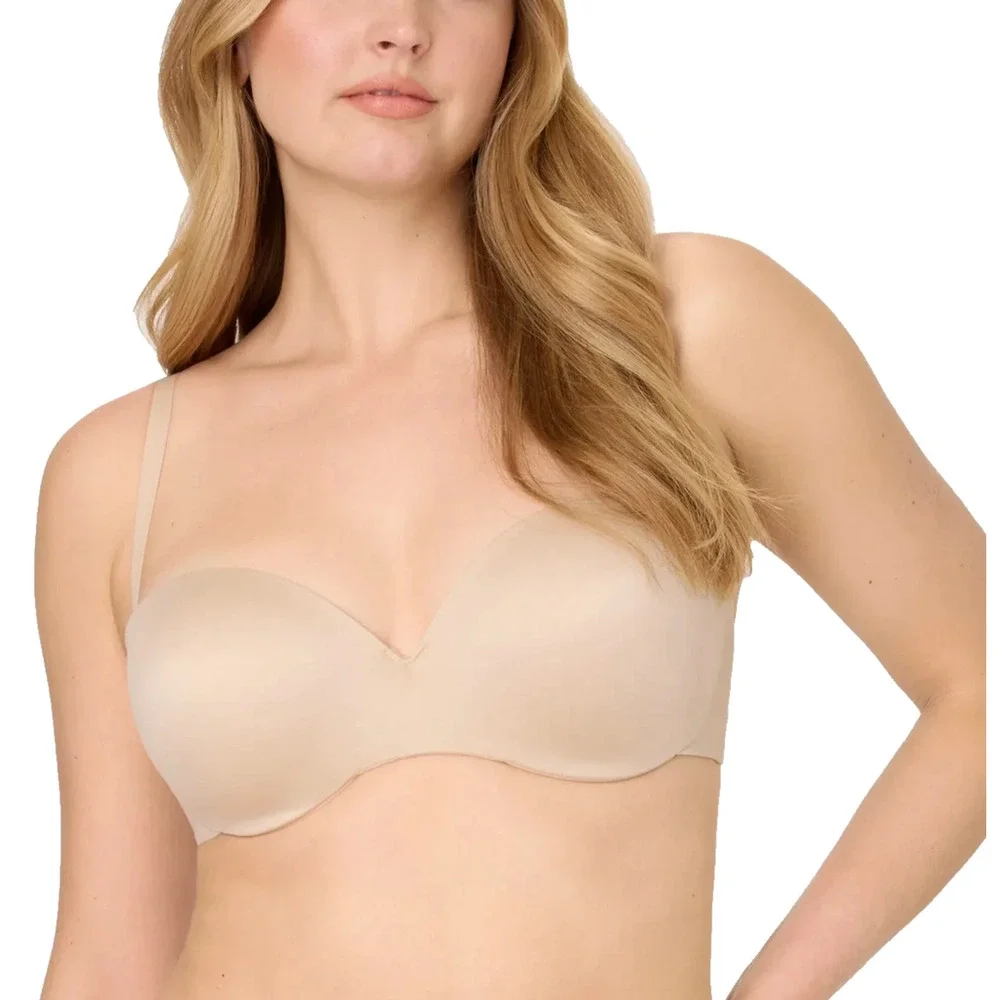 MAIDENFORM Women's 36C Strapless Shaping Custom Lift Underwire Bra Biege 09417